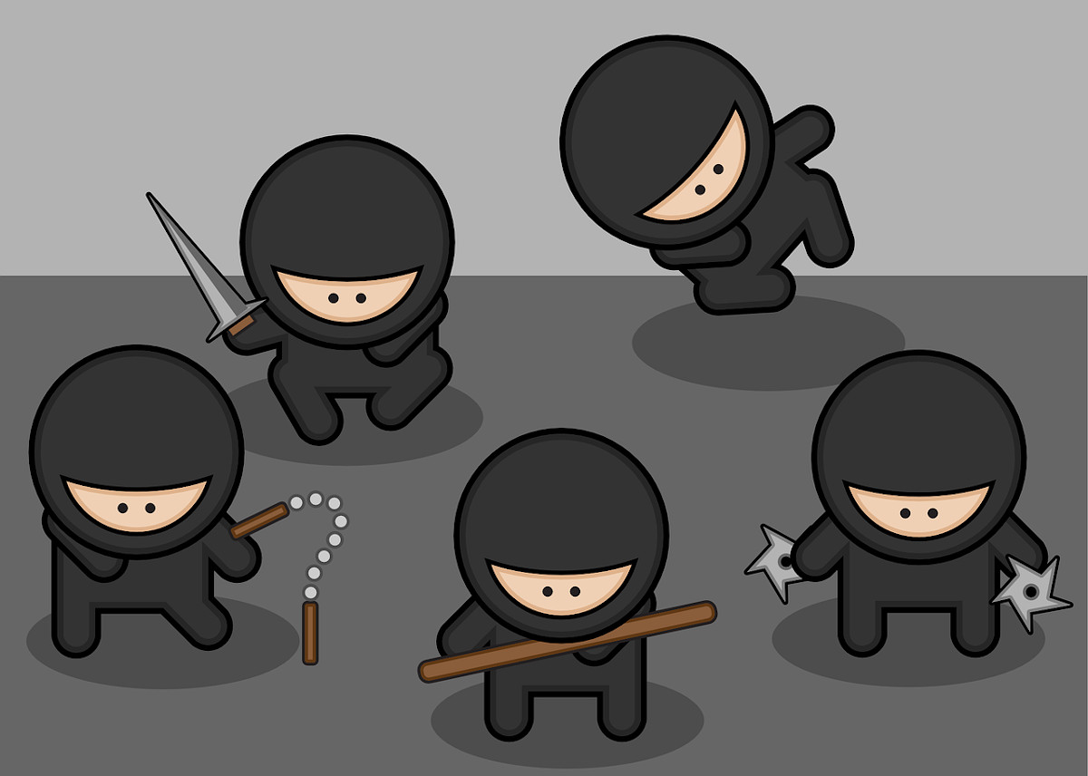 Ein Sprung Ninjas